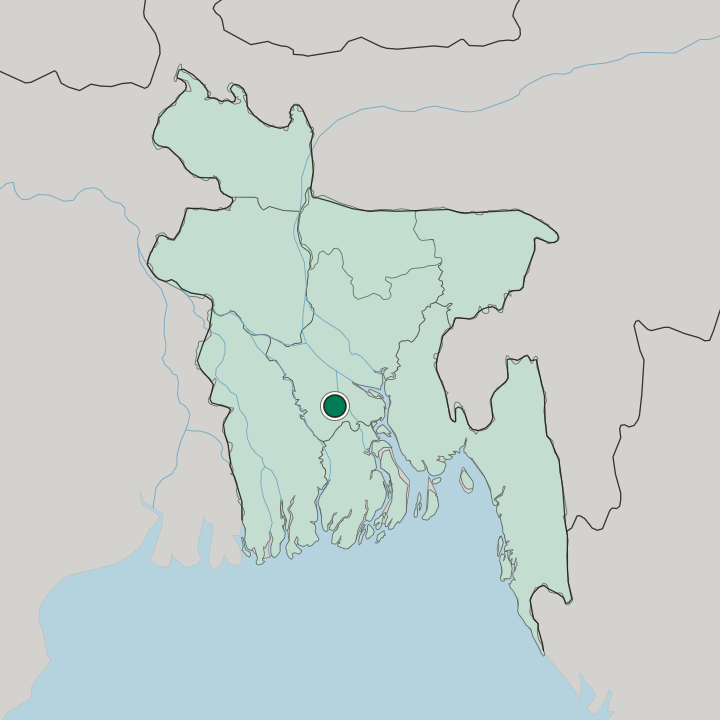 Map showing Gopālganj — In Bangladesh