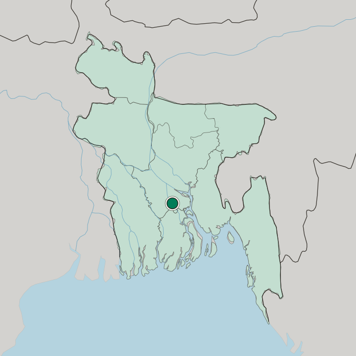 Map showing Madaripur — In Bangladesh