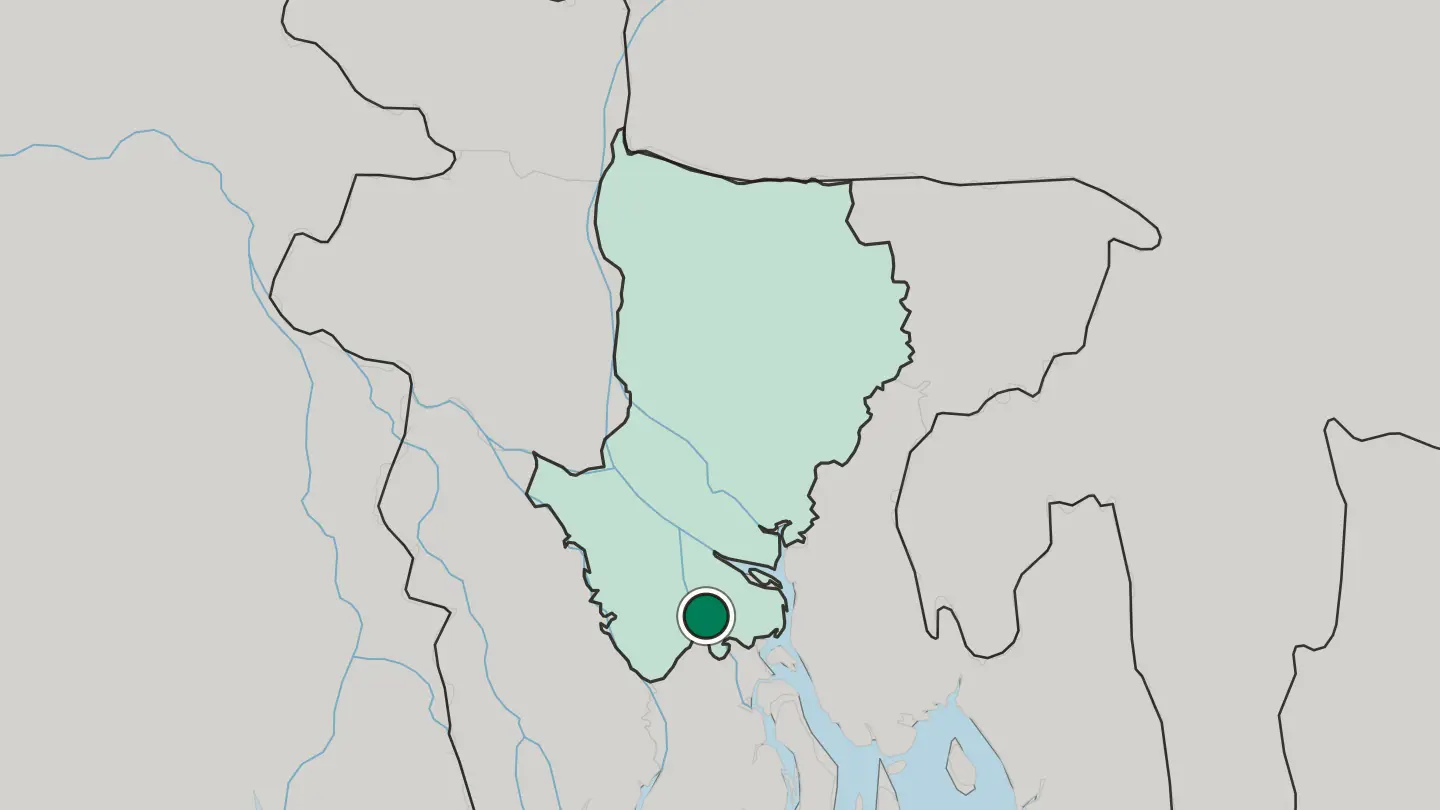 Map of Madaripur in Bangladesh