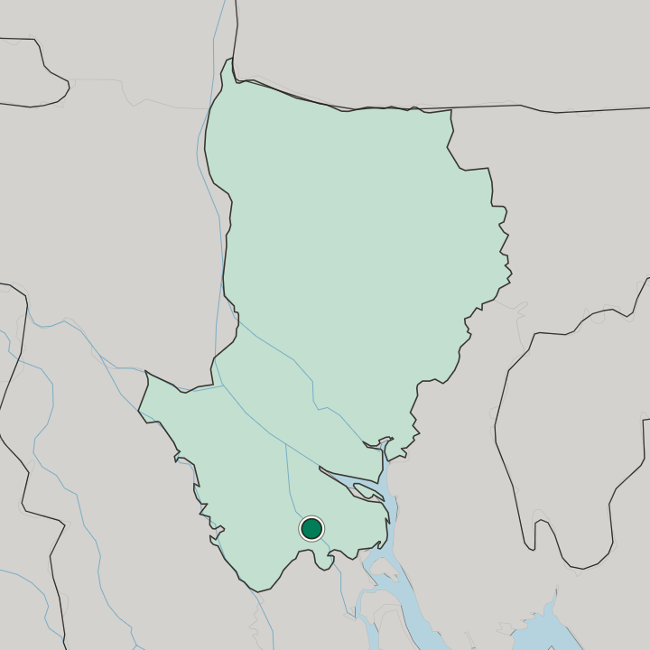 Map showing Madaripur — In Dhaka Division