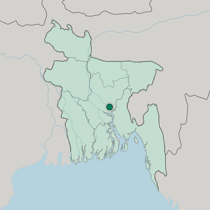 Map showing Narayanganj — In Bangladesh