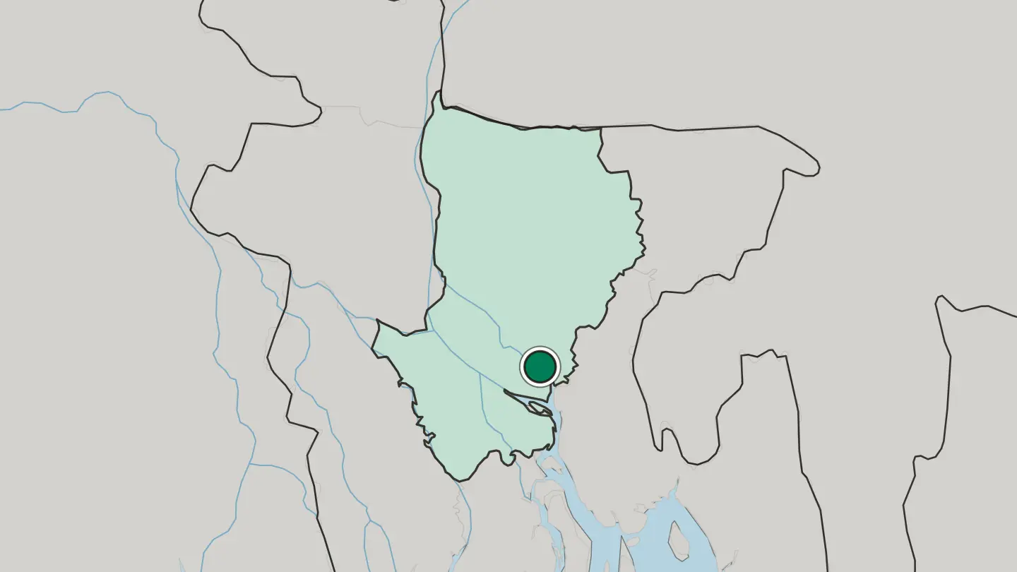 Map of Narayanganj in Bangladesh