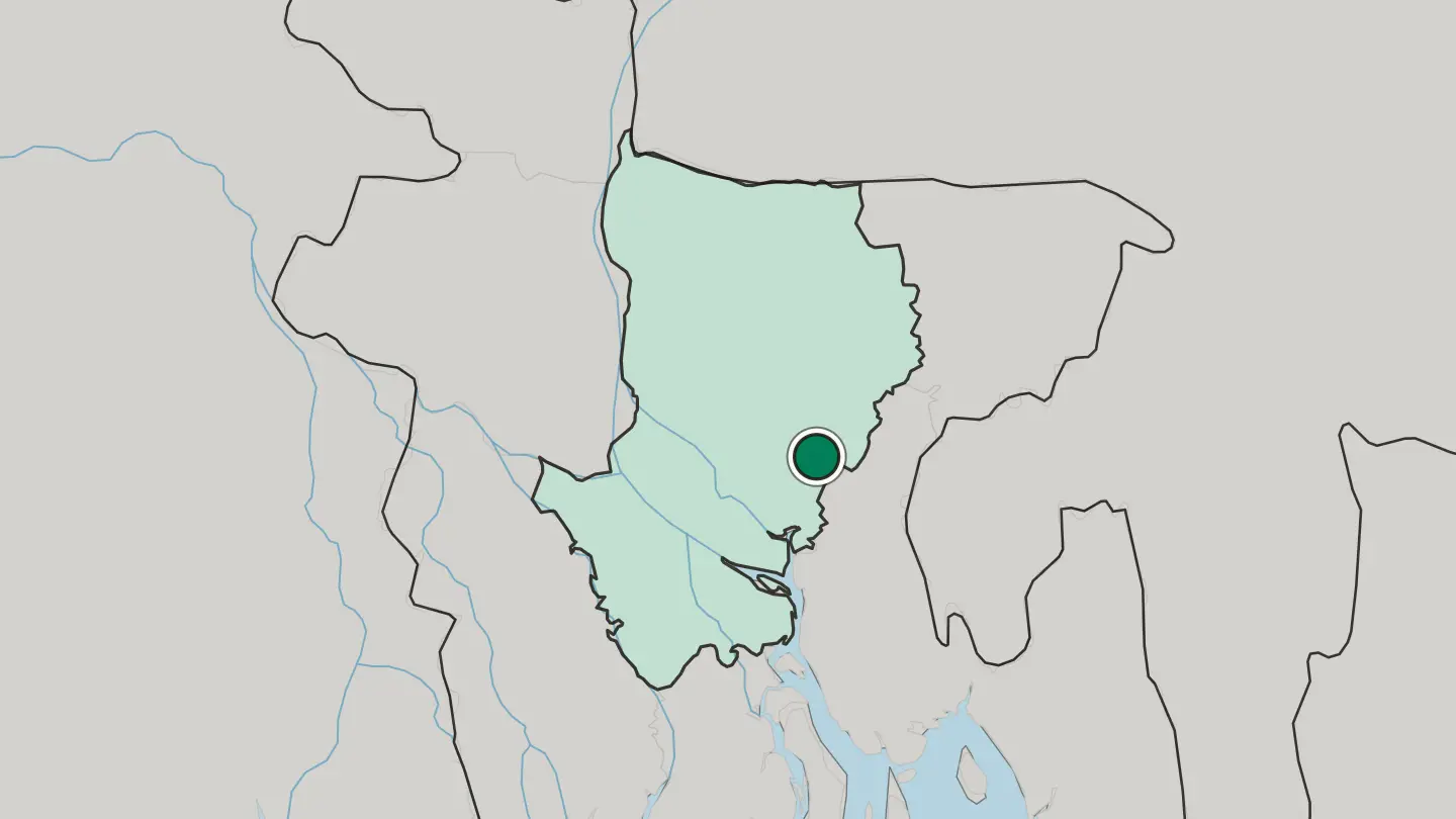 Map of Narsingdi in Bangladesh