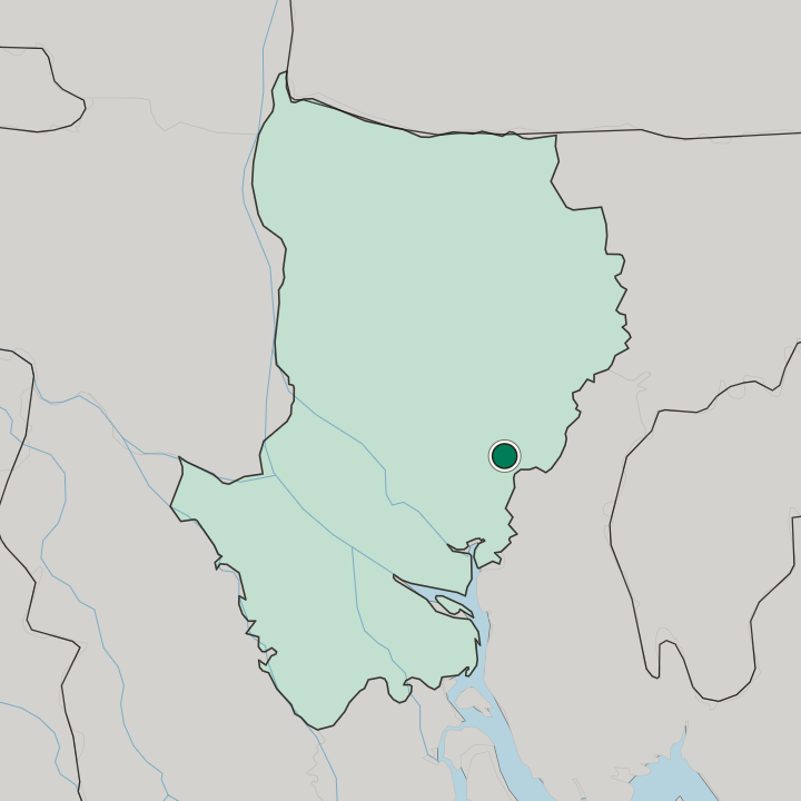 Map showing Narsingdi — In Dhaka Division
