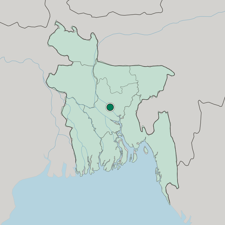 Map showing Savar — In Bangladesh