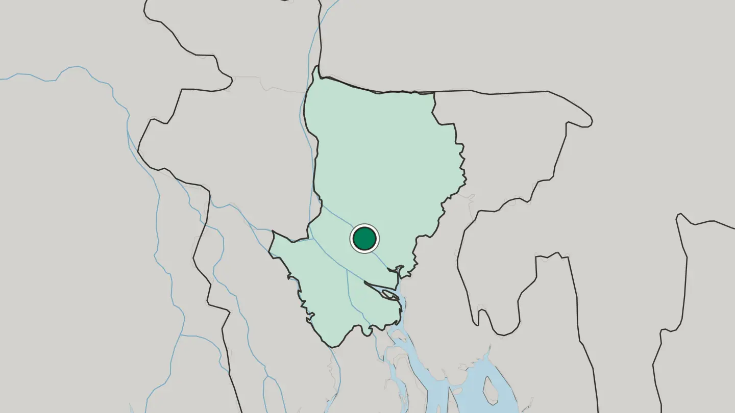 Map of Savar in Bangladesh
