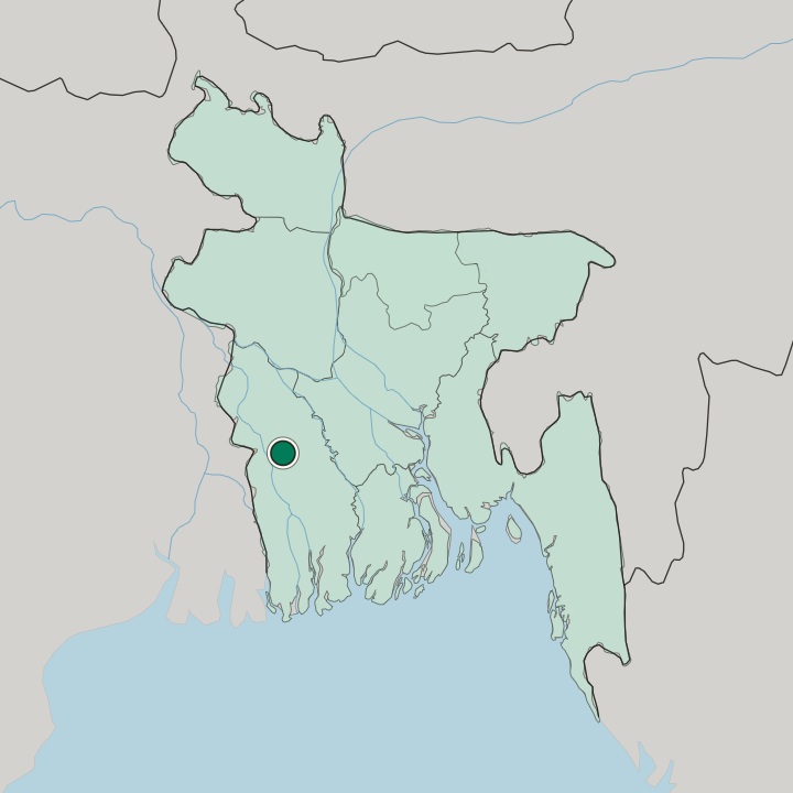 Map showing Jessore — In Bangladesh