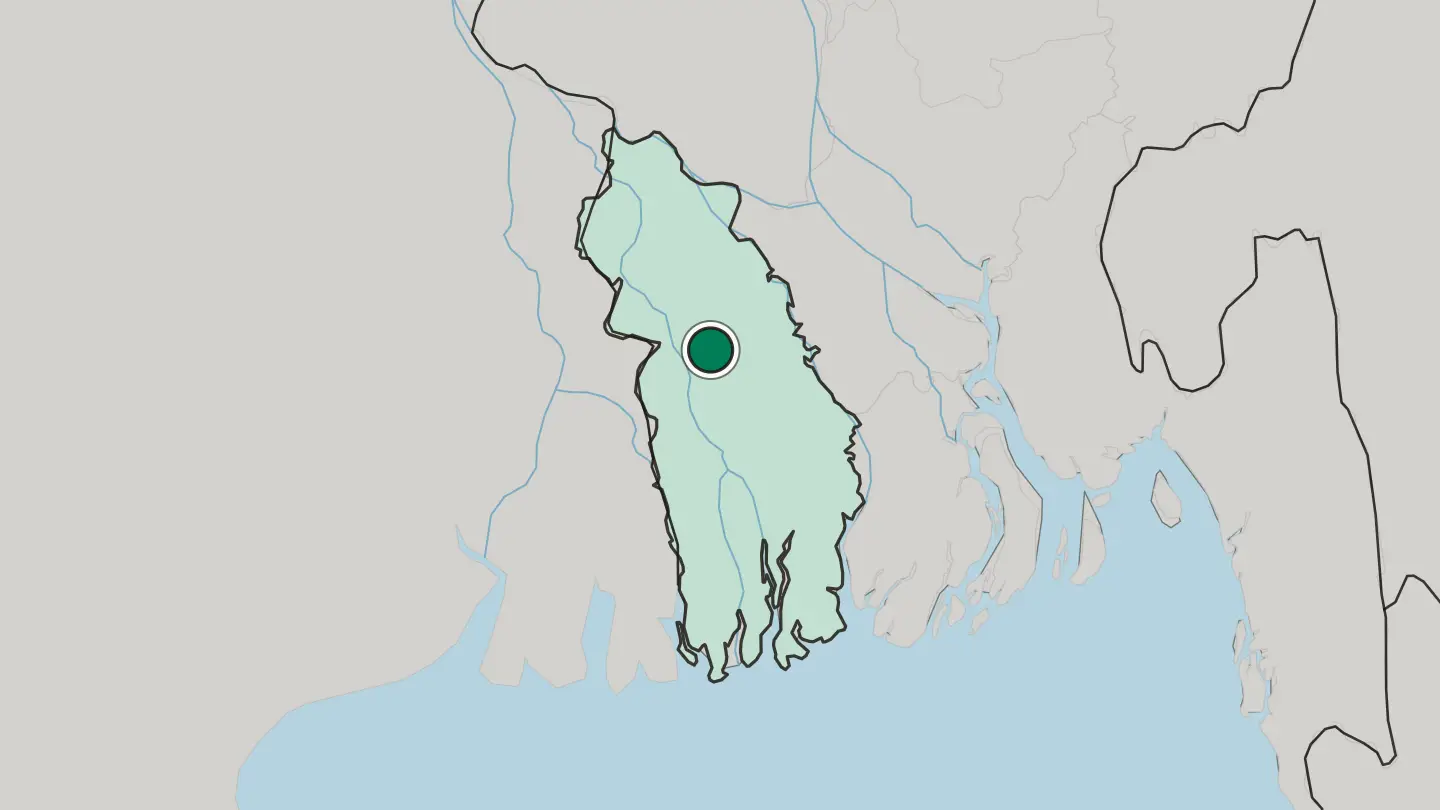 Map of Jessore in Bangladesh