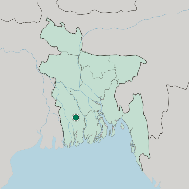 Map showing Khulna — In Bangladesh