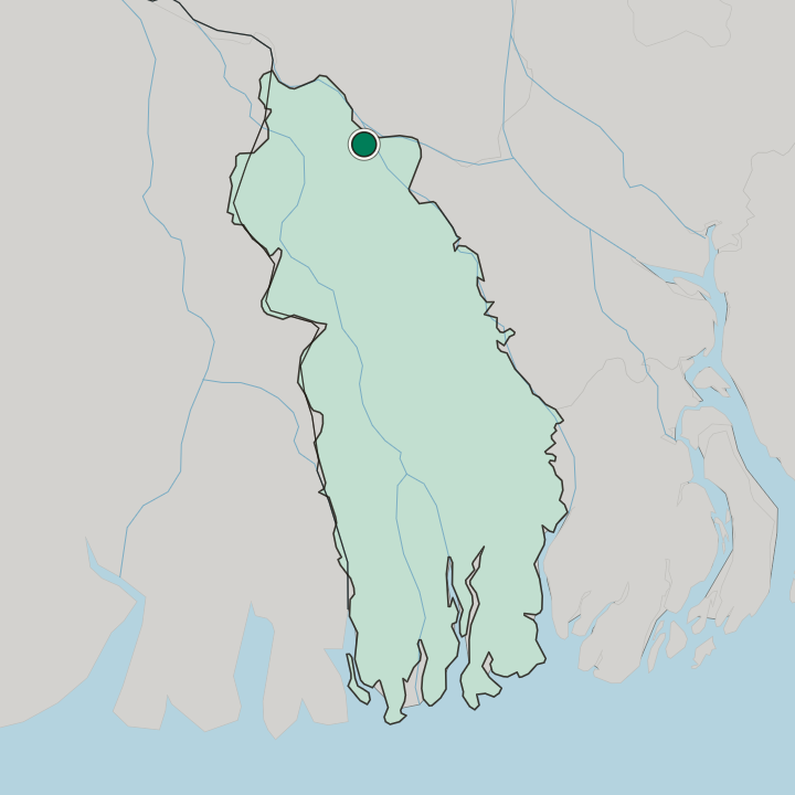 Map showing Kushtia — In Khulna Division