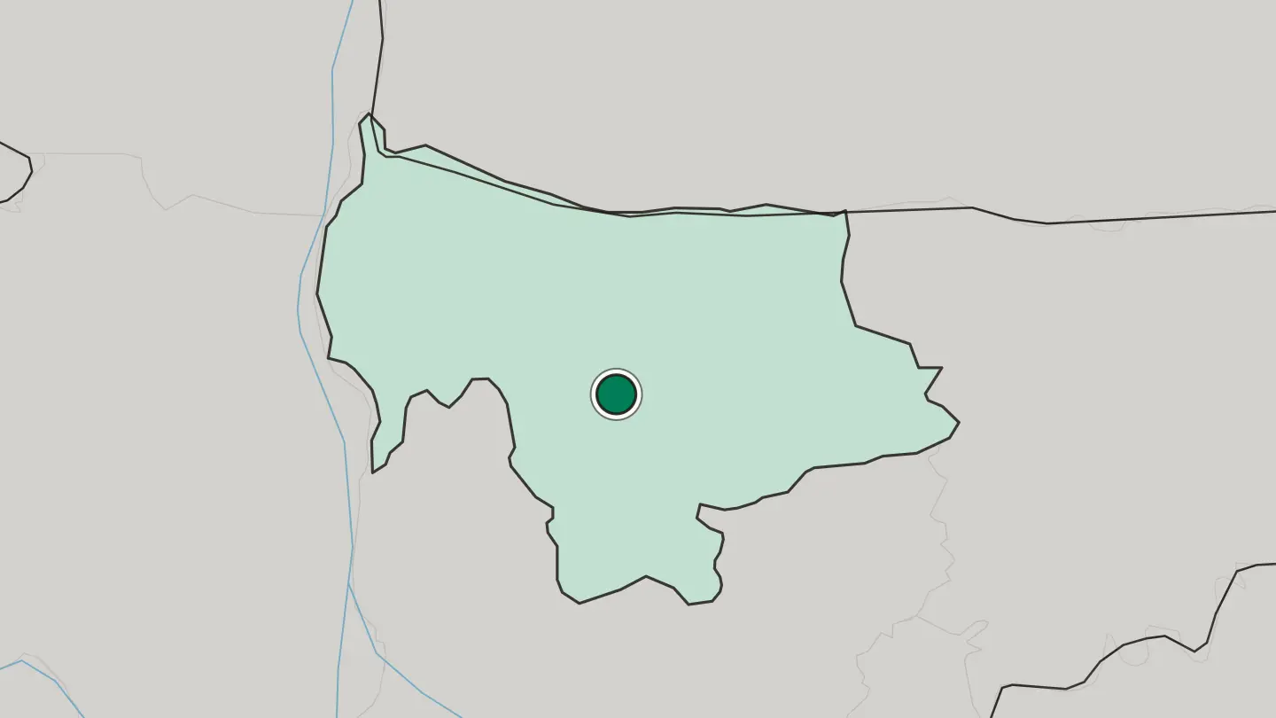 Map of Mymensingh in Bangladesh
