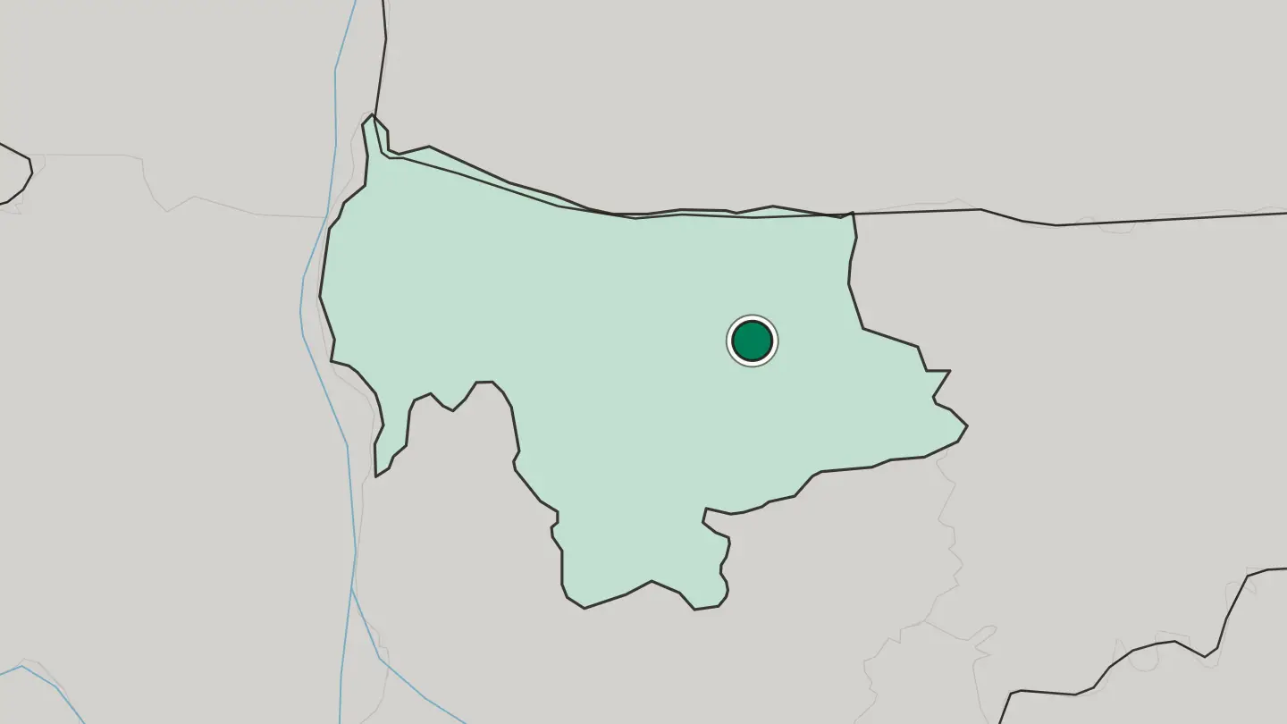 Map of Netrakona in Bangladesh
