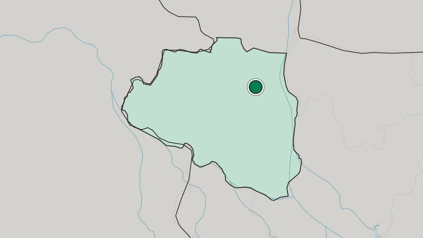 Map of Bogra in Bangladesh