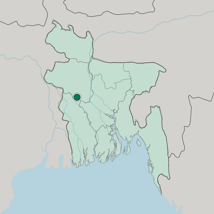 Map showing Pābna — In Bangladesh