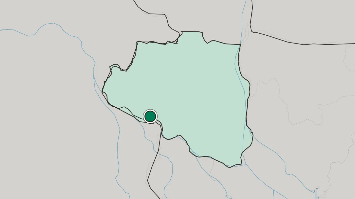 Map of Rajshahi in Bangladesh