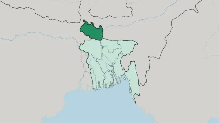 Map of Rangpur Division in Bangladesh