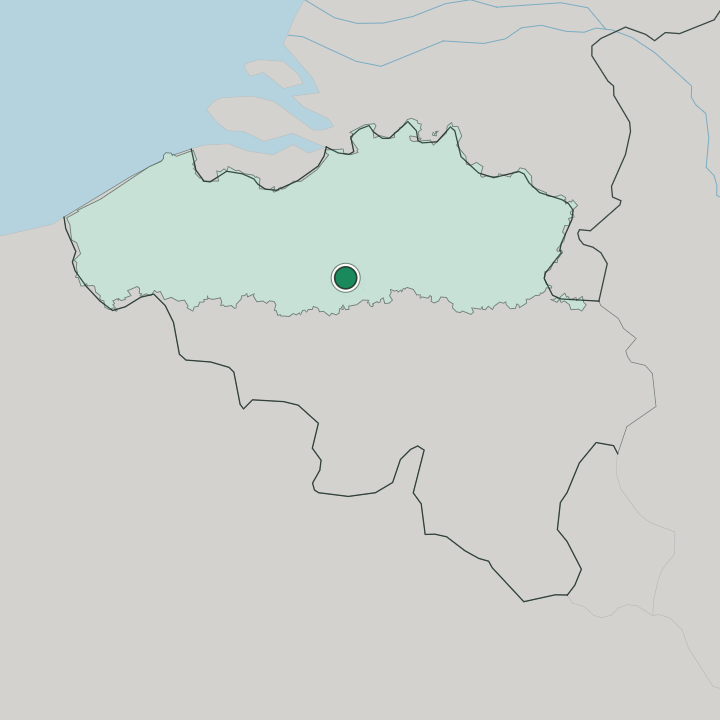 Map showing Brussels — In Belgium