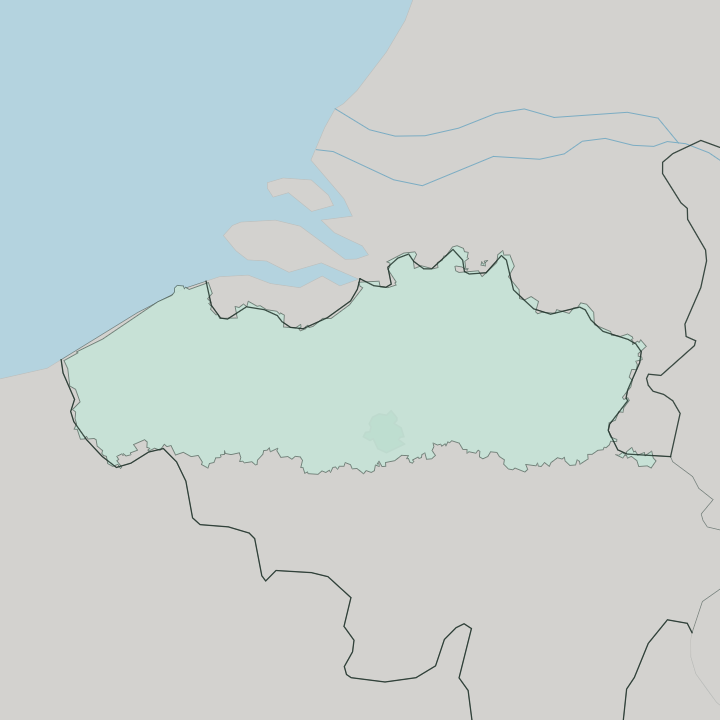 Map showing Bruxelles-Capitale — In Belgium