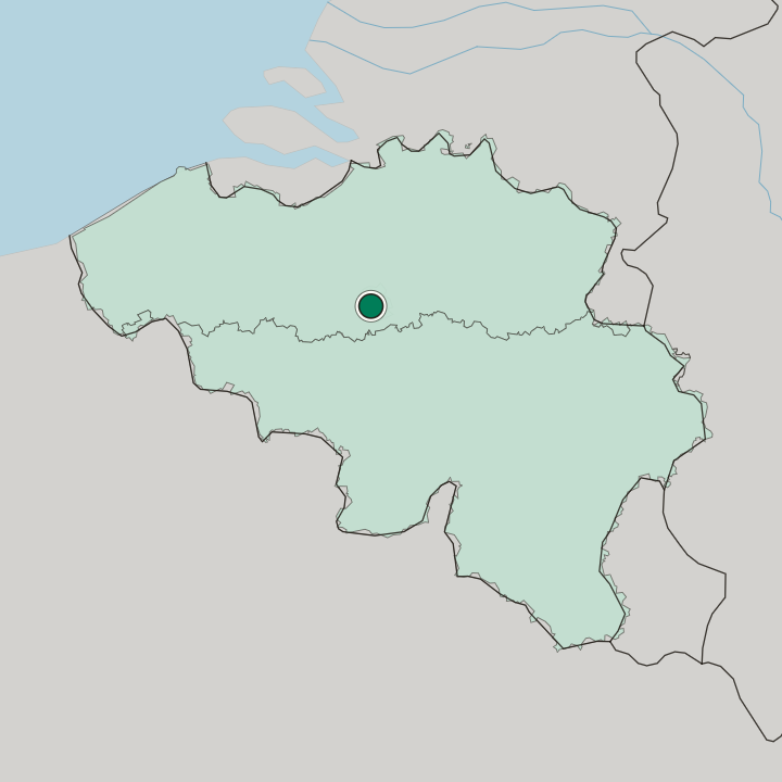 Map showing Saint-Gilles — In Belgium