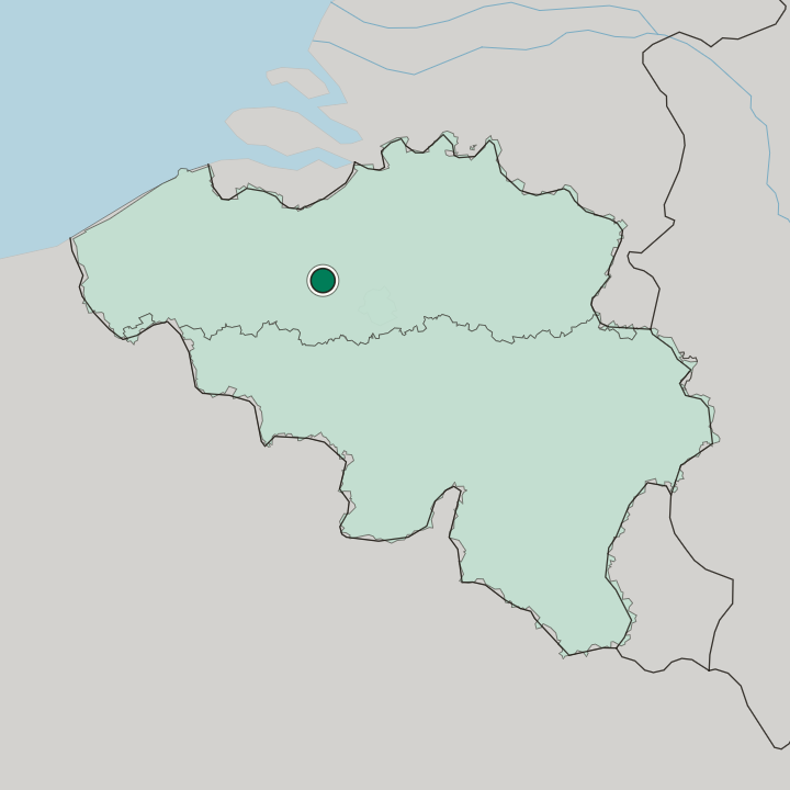 Map showing Aalst — In Belgium