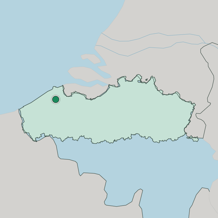Map showing Brugge — In Flanders