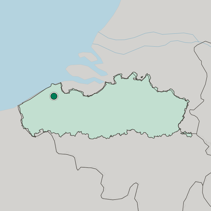 Map showing Brugge — In Flanders