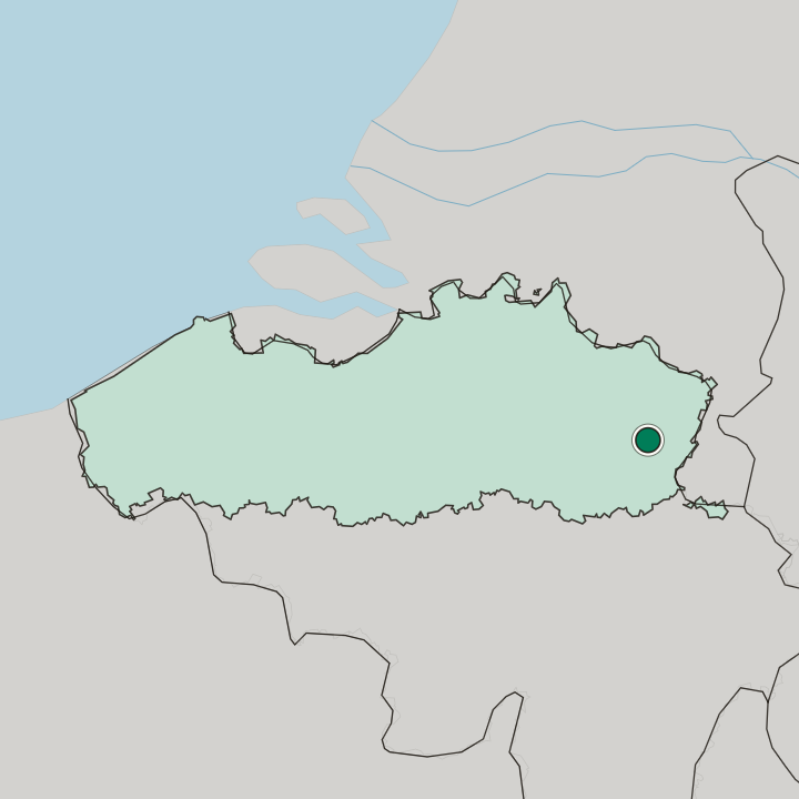 Map showing Genk — In Flanders