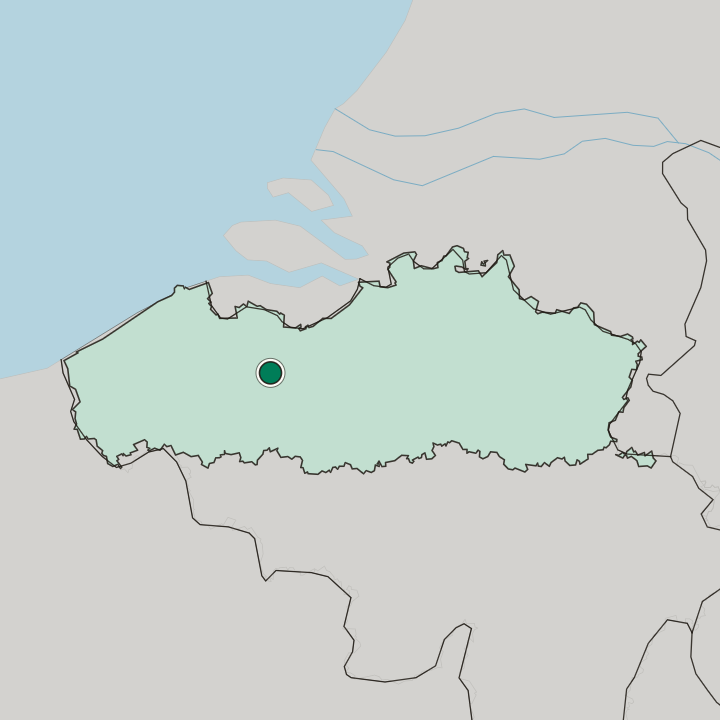 Map showing Gent — In Flanders