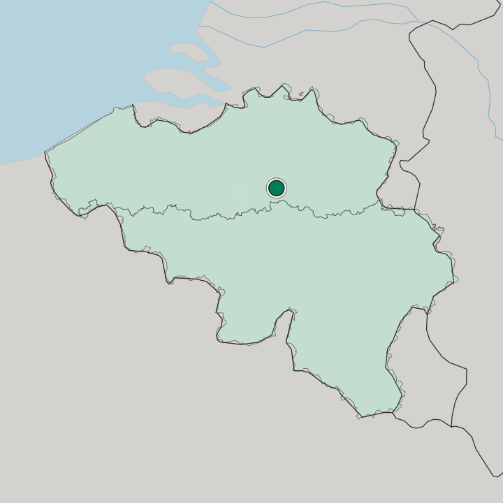 Map showing Leuven — In Belgium
