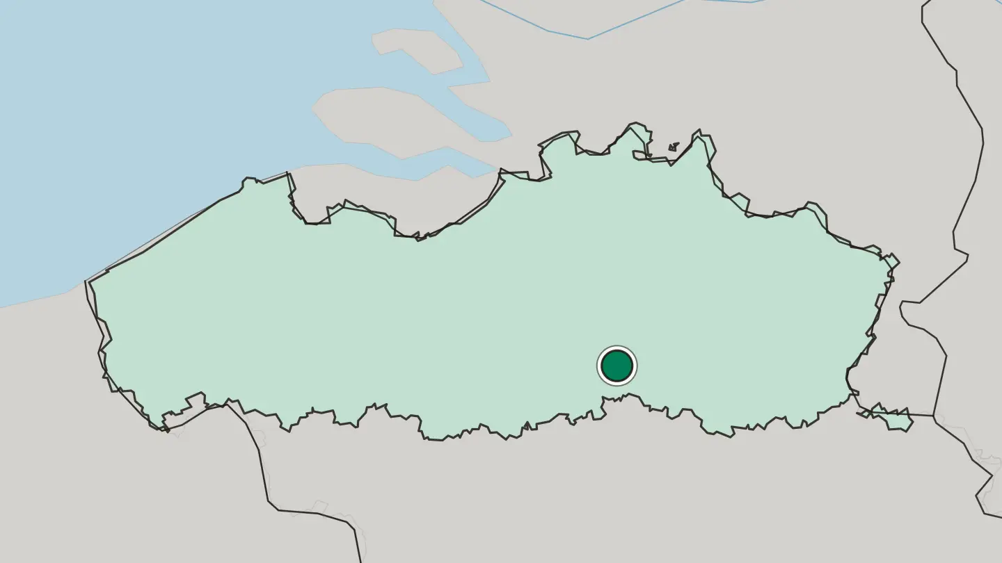 Map of Leuven in Belgium