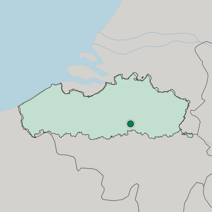 Map showing Leuven — In Flanders