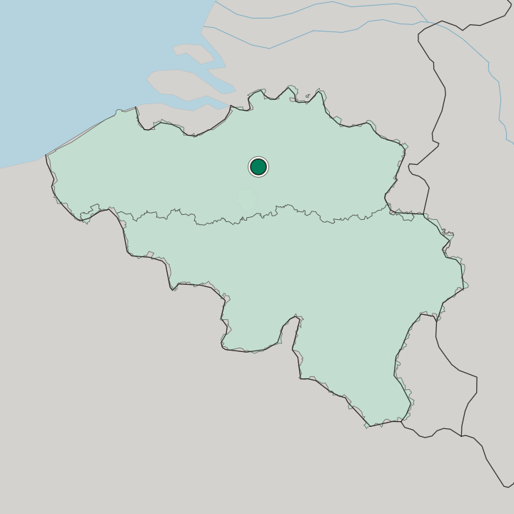 Map showing Mechelen — In Belgium