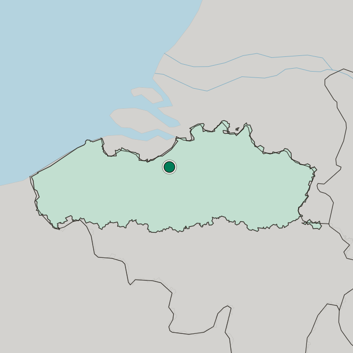 Map showing Sint-Niklaas — In Flanders