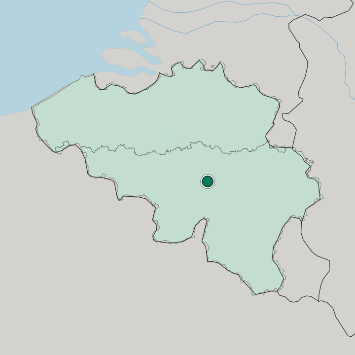 Map showing Namur — In Belgium