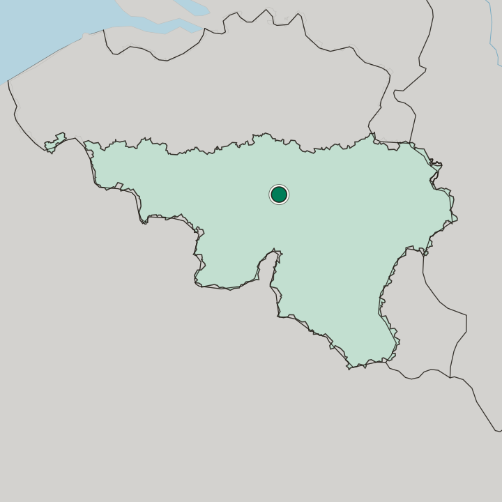 Map showing Namur — In Wallonia