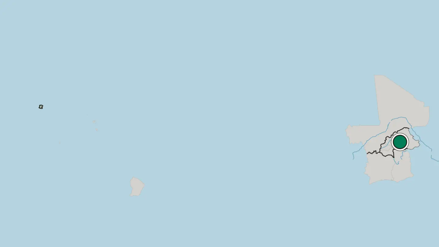 Map of Ouagadougou in Burkina Faso