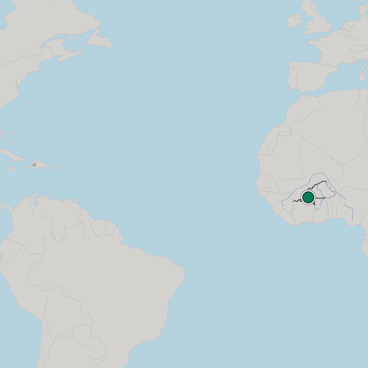 Map showing Bobo-Dioulasso — In Burkina Faso
