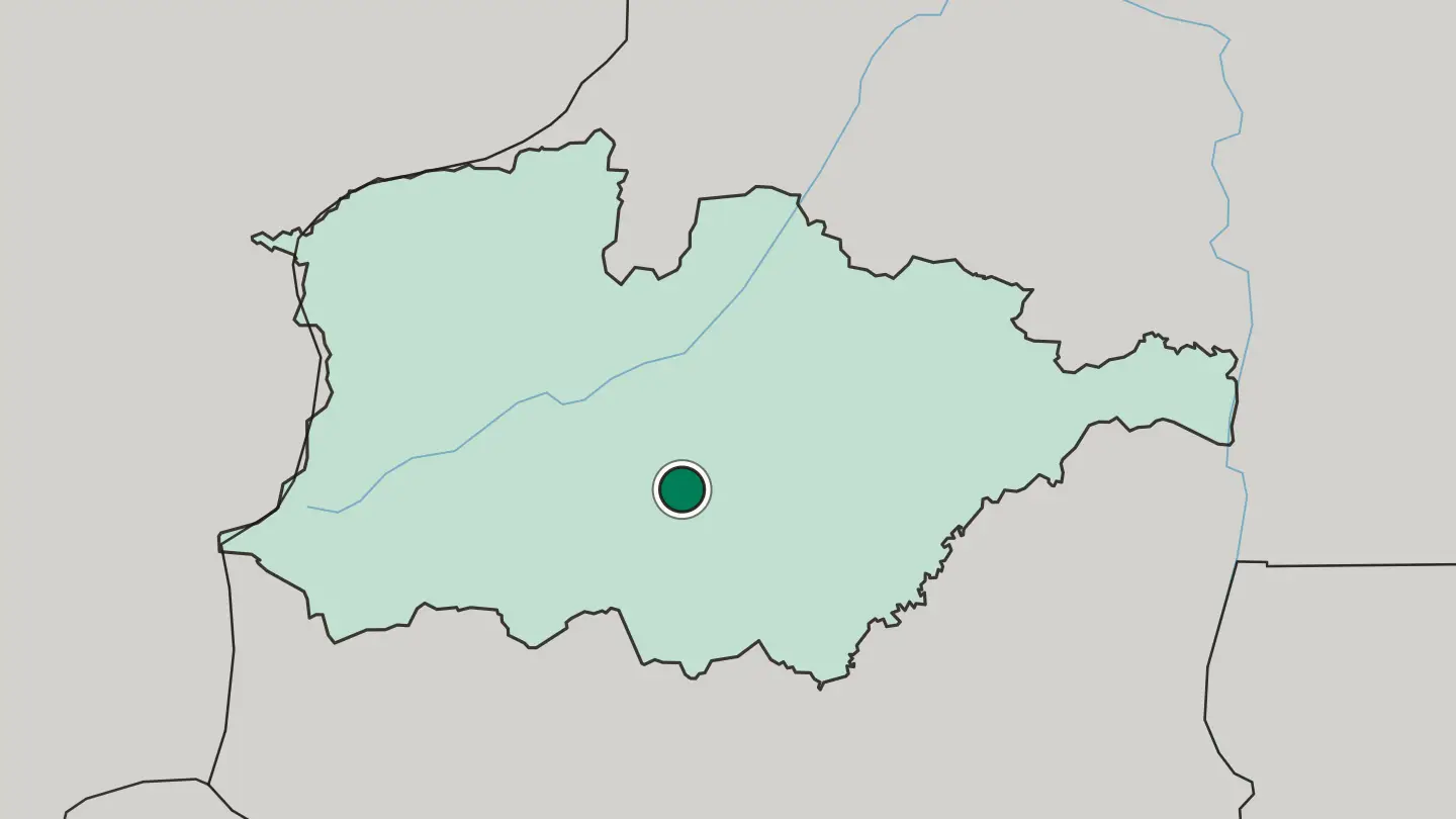 Map of Bobo-Dioulasso in Burkina Faso