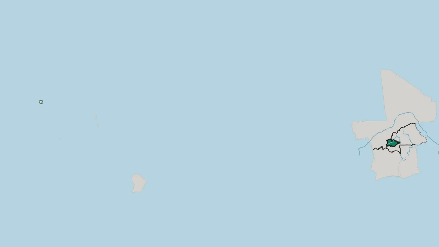 Map of High-Basins Region in Burkina Faso