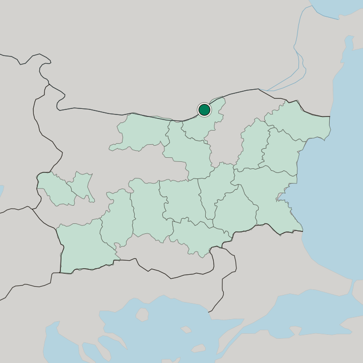 Map showing Ruse — In Bulgaria
