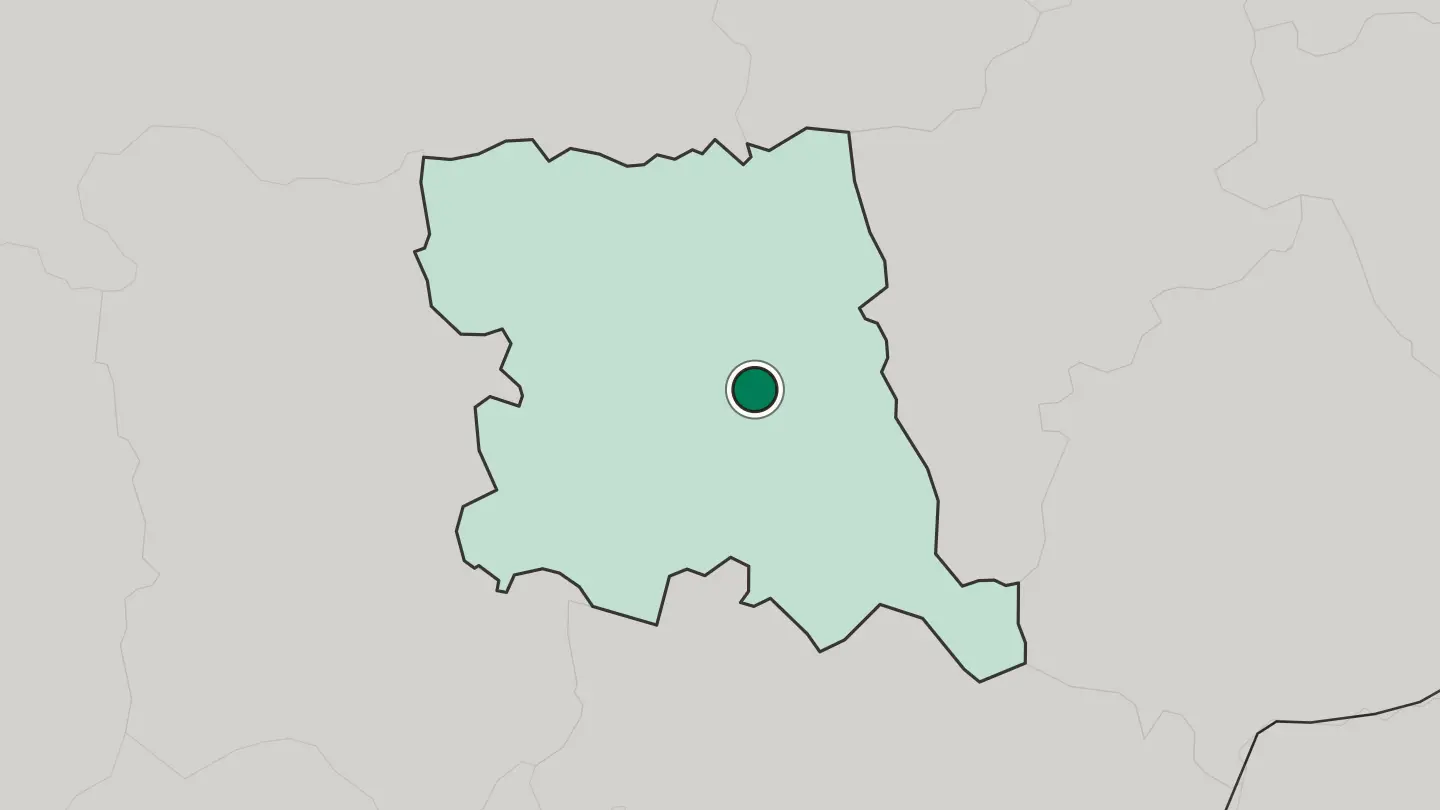 Map of Stara Zagora in Bulgaria