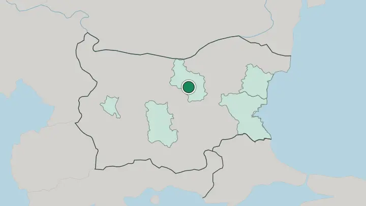 Map of Veliko Tŭrnovo in Bulgaria
