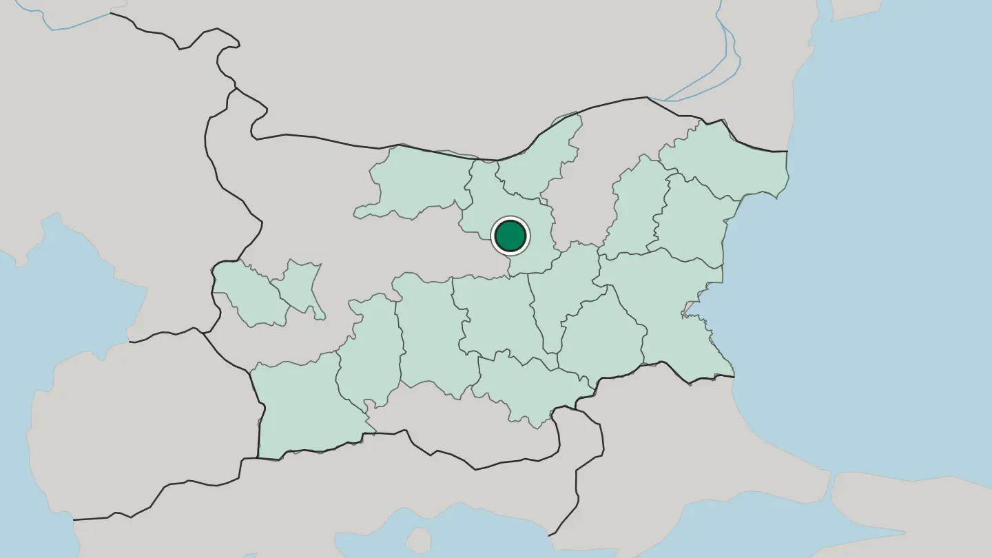 Map of Veliko Tŭrnovo in Bulgaria