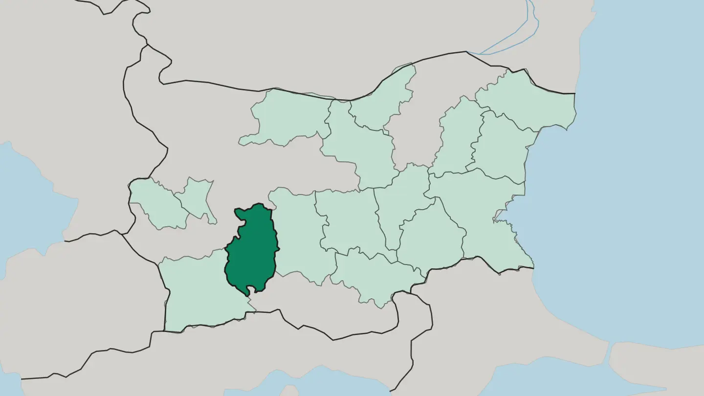 Map of Pazardzhik in Bulgaria