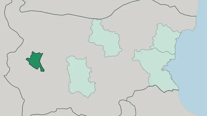 Map of Sofia-Grad in Bulgaria