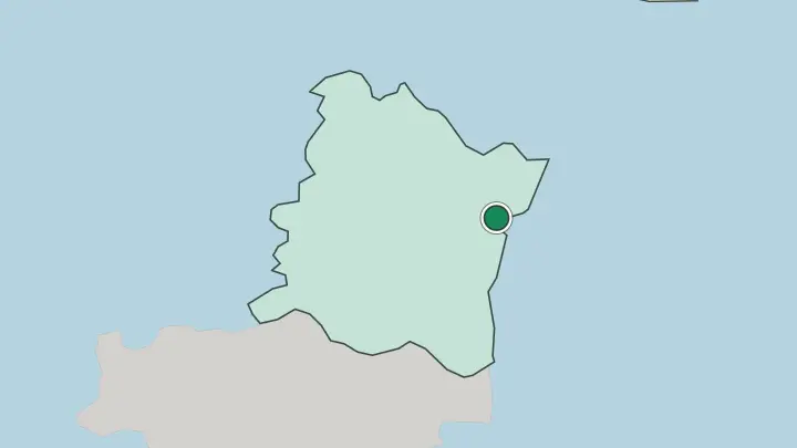 Map of Varna in Bulgaria