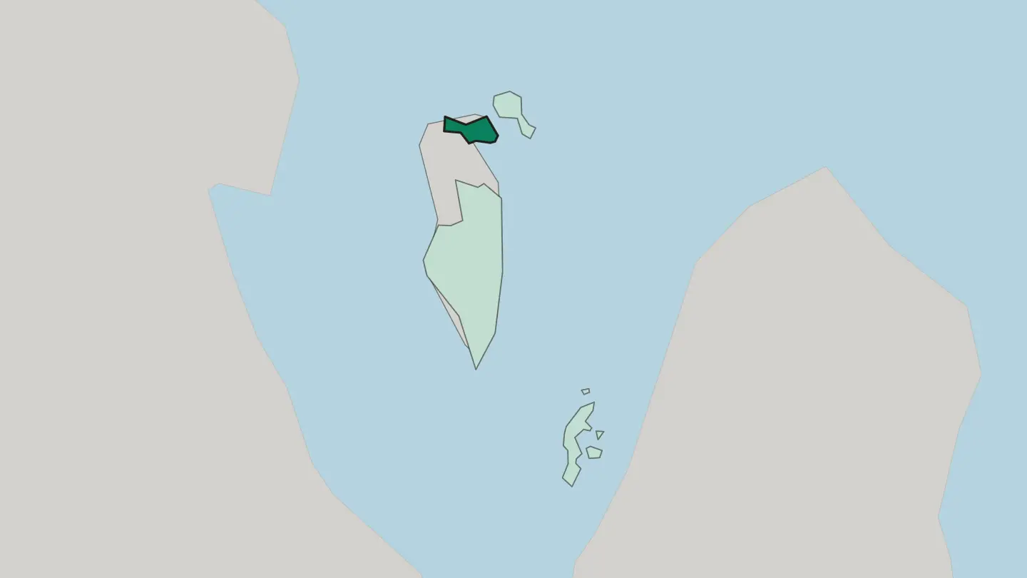 Map of Capital Governorate in Bahrain