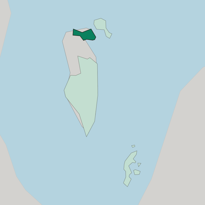 Map showing Capital Governorate — In Bahrain