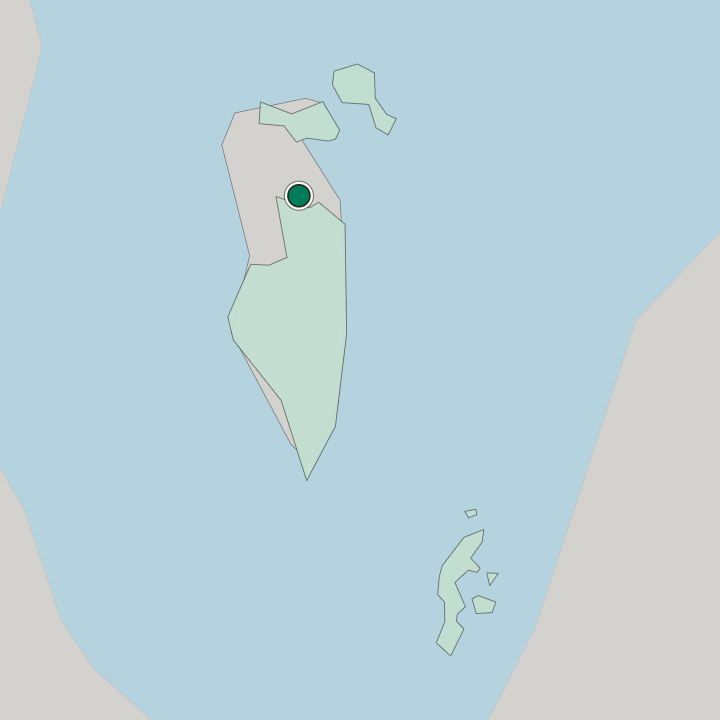 Map showing Ar Rifā‘ — In Bahrain