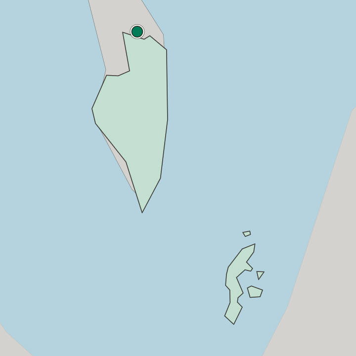Map showing Ar Rifā‘ — In Southern Governorate